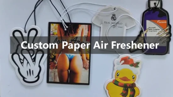 Saugfähiger Papier-Lufterfrischer-Duft, langlebiger und ungiftiger Werbungs-Werbepapier-Auto-Lufterfrischer